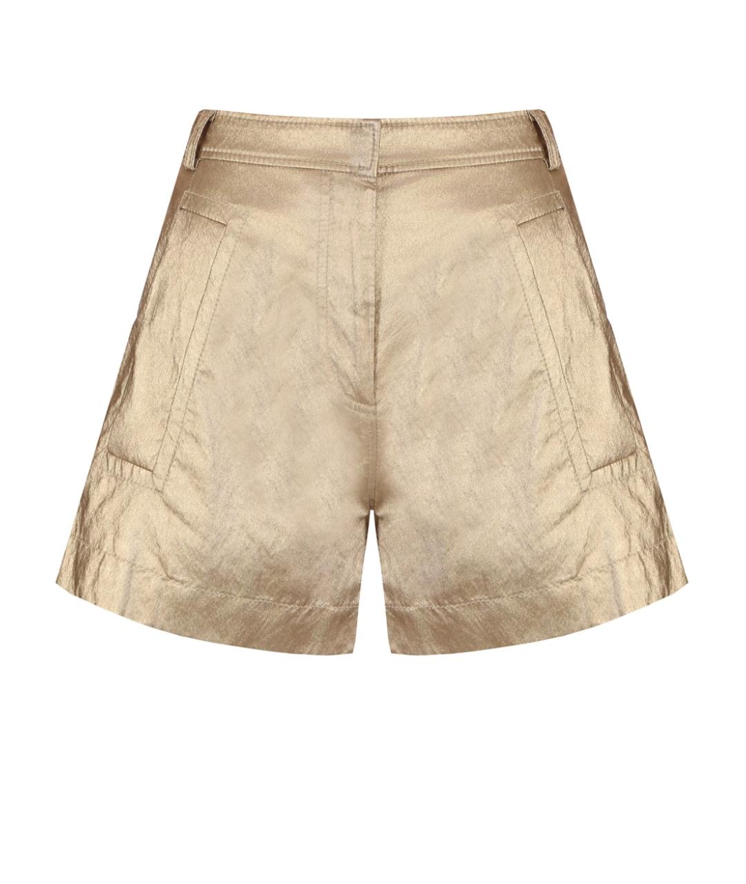 PHILOSOPHY DI LORENZO SERAFINI Золотые вискозные шорты, фото 1