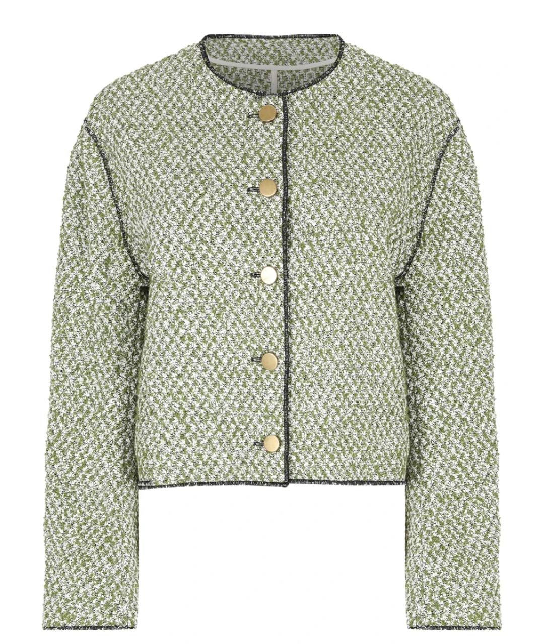 PHILOSOPHY DI LORENZO SERAFINI Зеленый хлопковый жакет/пиджак, фото 1