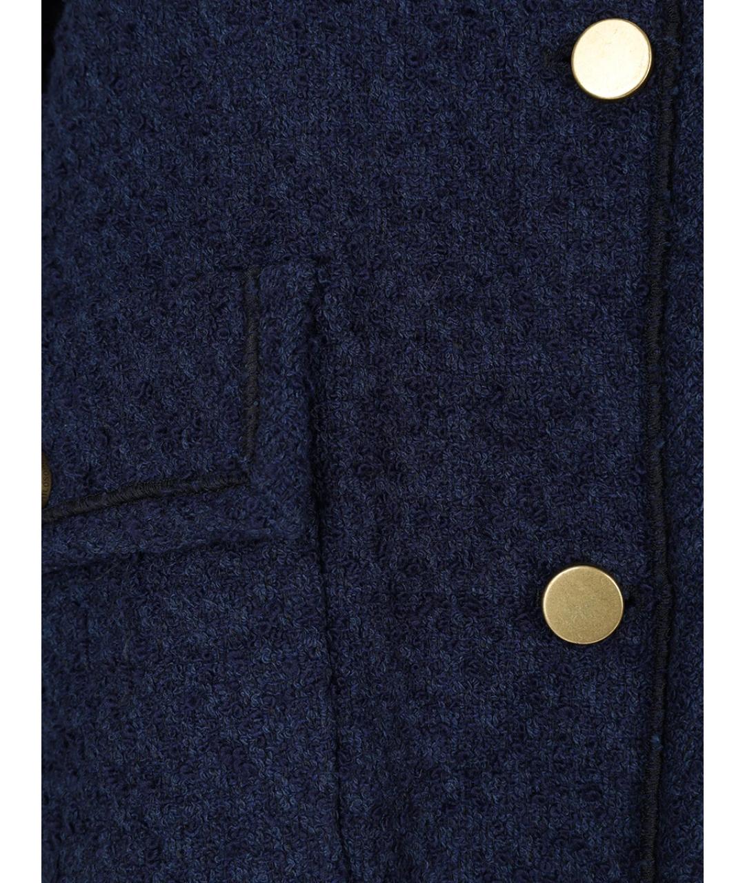 PHILOSOPHY DI LORENZO SERAFINI Синий хлопковый жакет/пиджак, фото 3