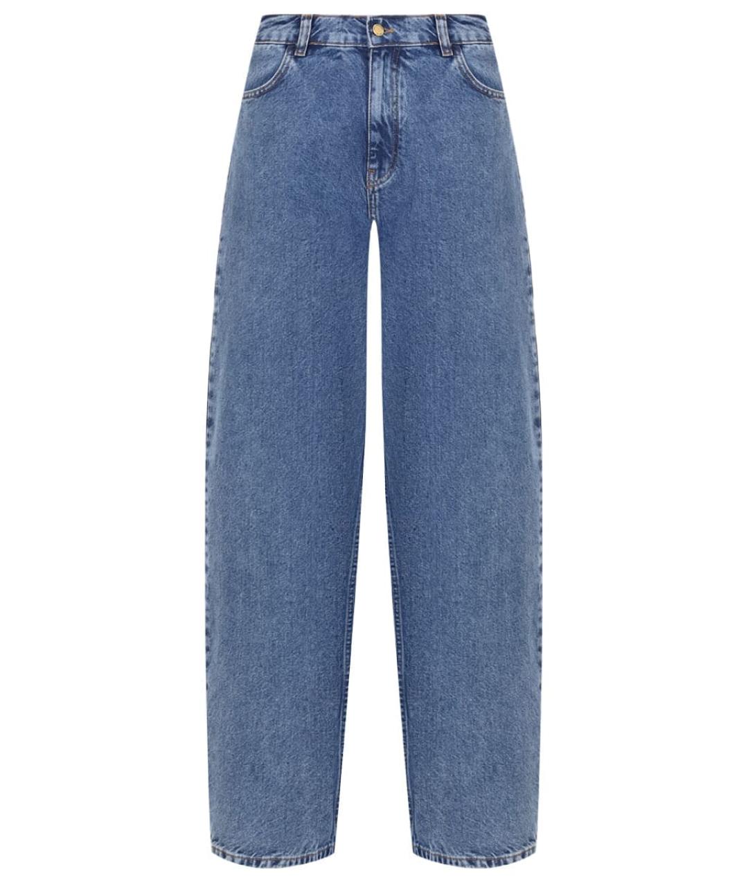 PHILOSOPHY DI LORENZO SERAFINI Синие хлопковые прямые джинсы, фото 1