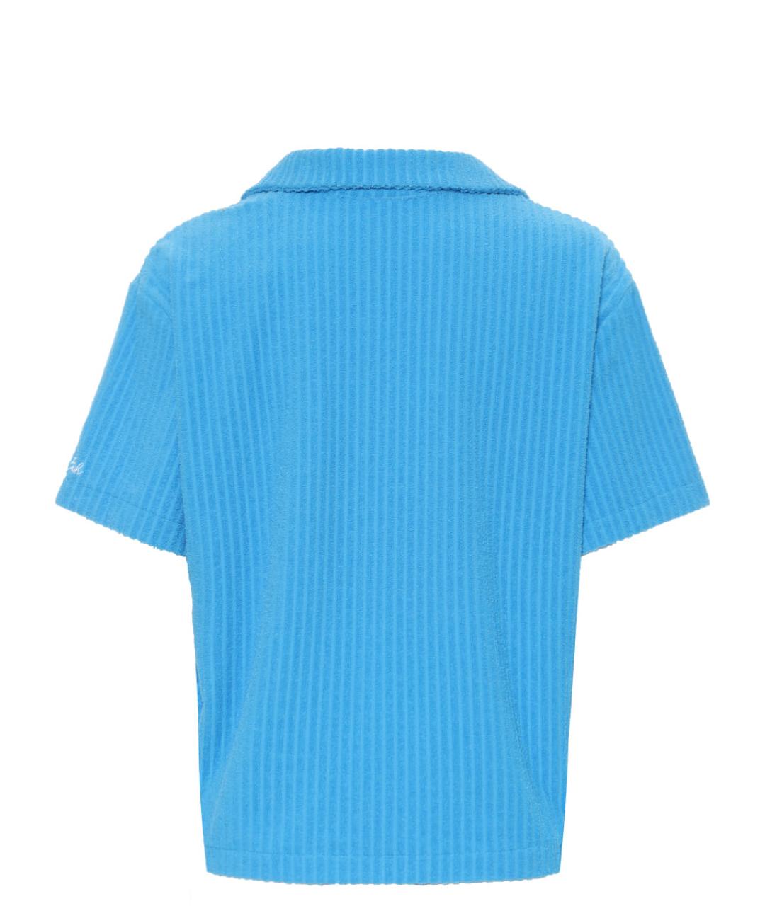 MC2 SAINT BARTH Голубая полиэстеровая рубашка, фото 2
