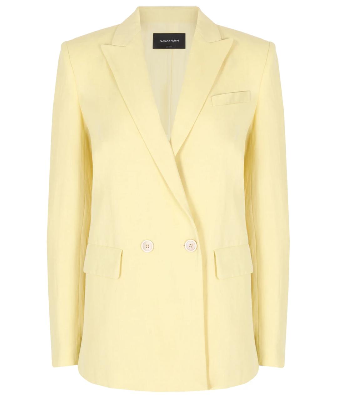 FABIANA FILIPPI Желтый ацетатный жакет/пиджак, фото 1