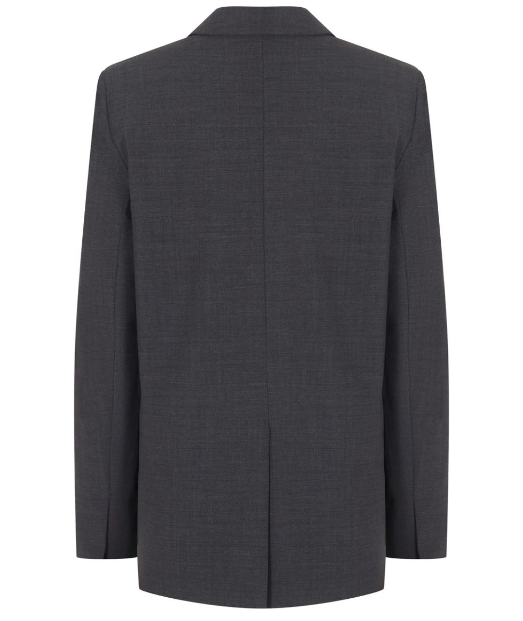 FABIANA FILIPPI Антрацитовый шерстяной жакет/пиджак, фото 2