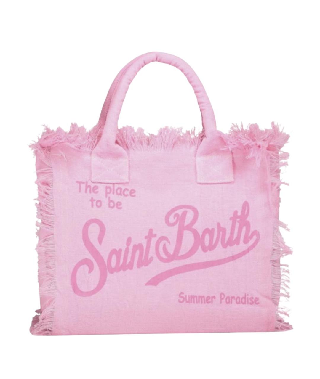 St. Barth Розовая хлопковая пляжная сумка, фото 1