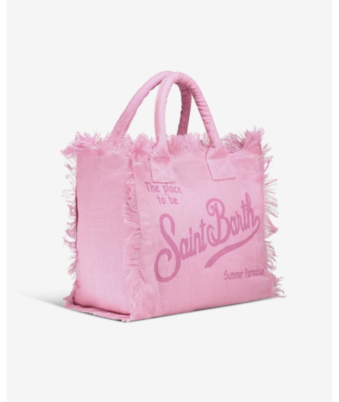 St. Barth Розовая хлопковая пляжная сумка, фото 2
