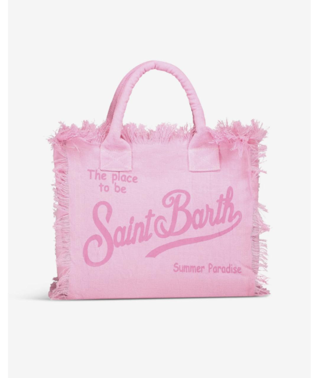 St. Barth Розовая хлопковая пляжная сумка, фото 3