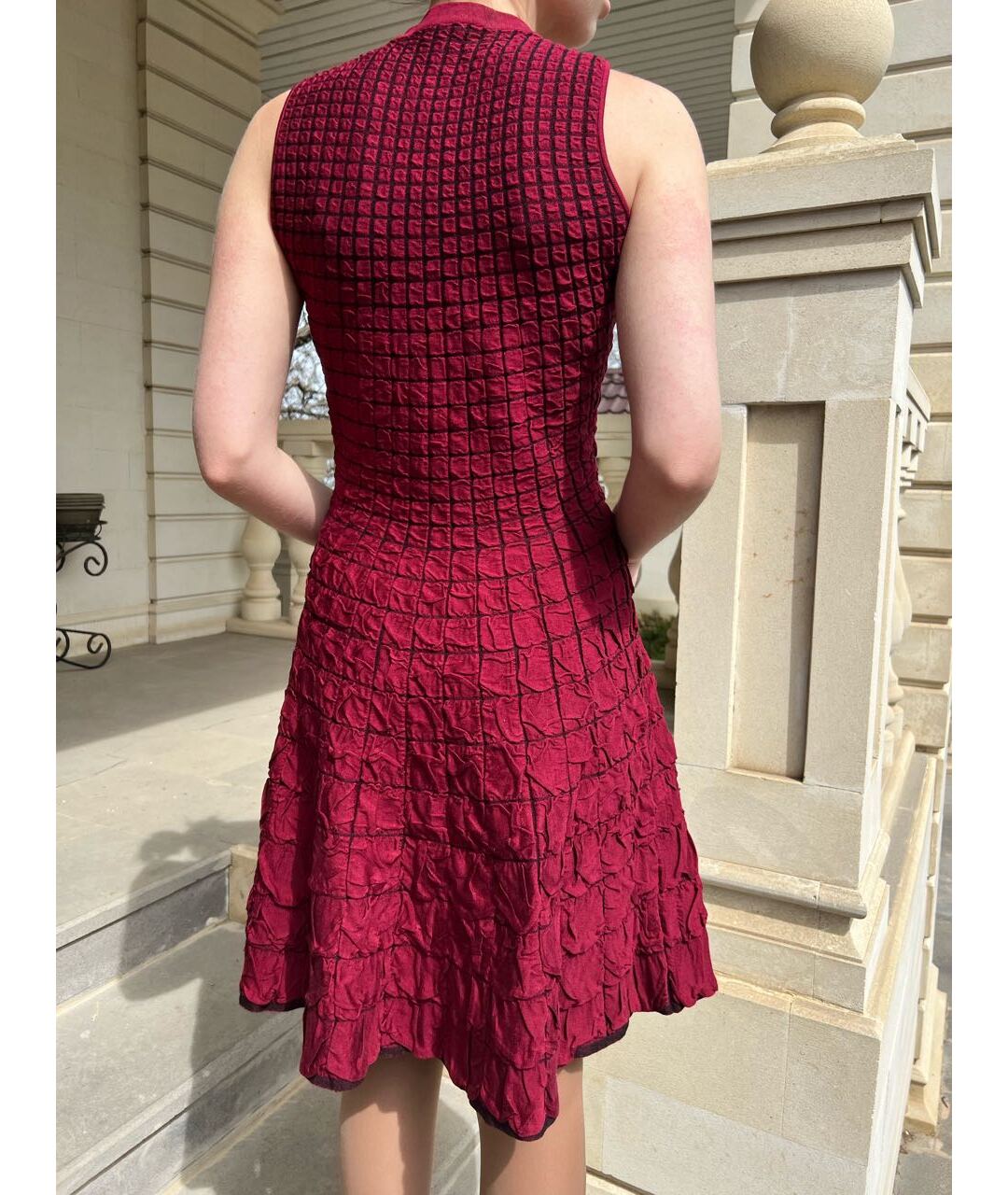 LOUIS VUITTON PRE-OWNED Красное повседневное платье, фото 8