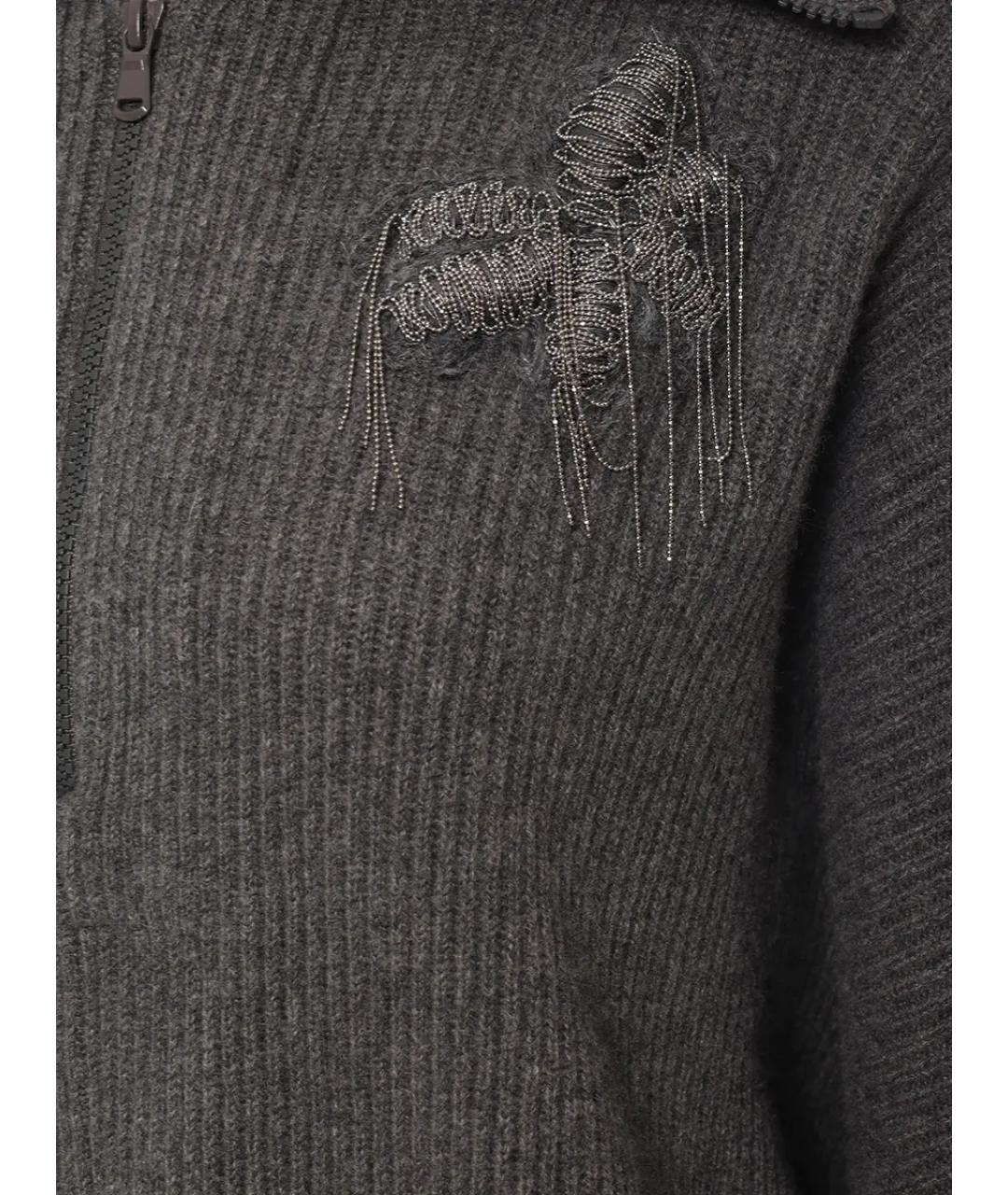 BRUNELLO CUCINELLI Серый кашемировый кардиган, фото 3