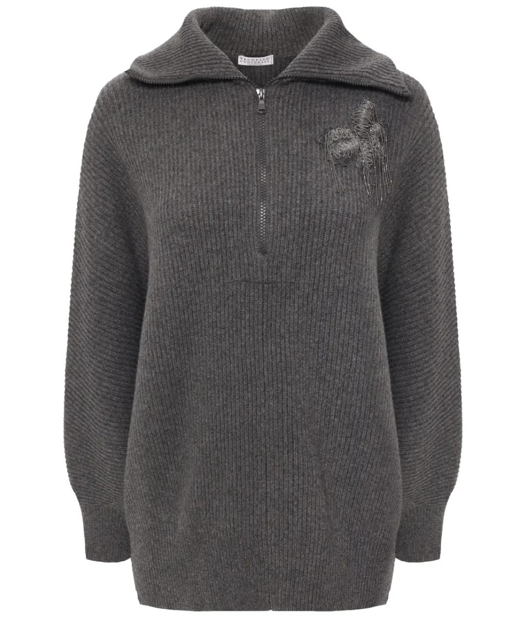 BRUNELLO CUCINELLI Серый кашемировый кардиган, фото 1