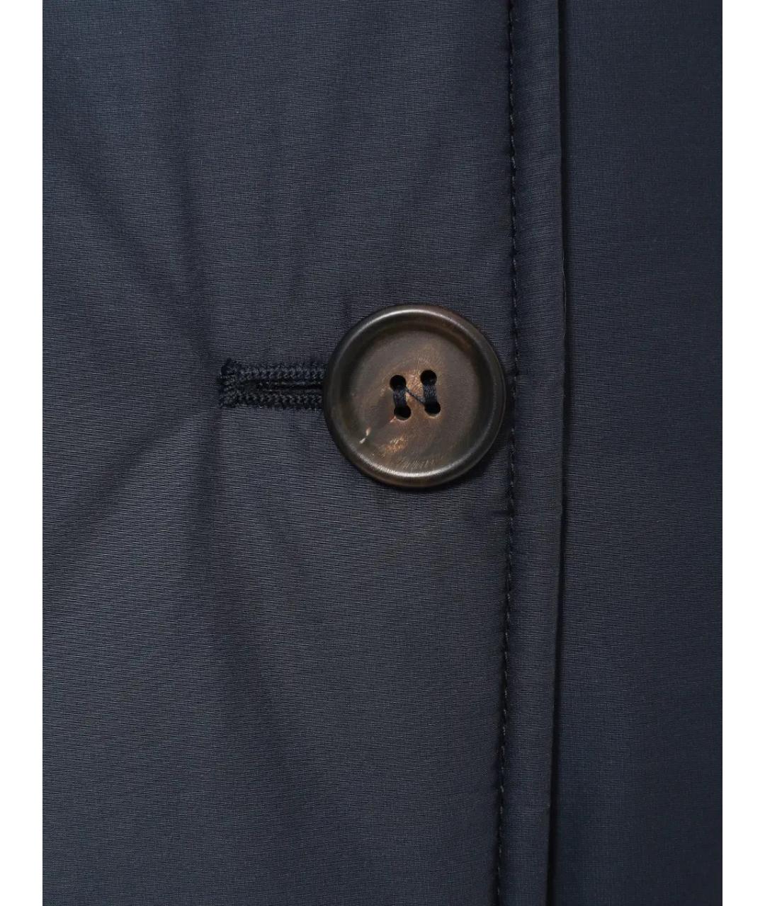 BRUNELLO CUCINELLI Темно-синий полиэстеровый пуховик, фото 3