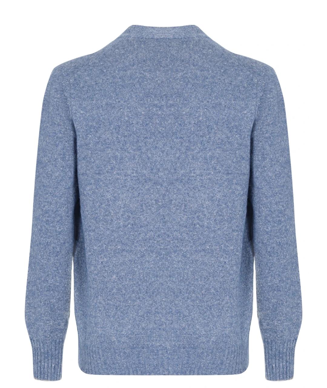 BRUNELLO CUCINELLI Голубой шерстяной кардиган, фото 3