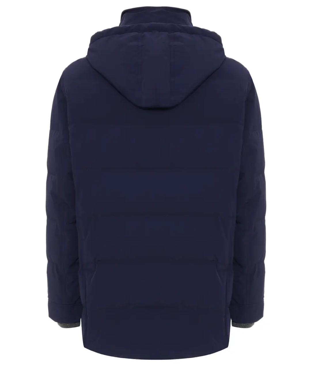 BRUNELLO CUCINELLI Синий полиамидовый пуховик, фото 2