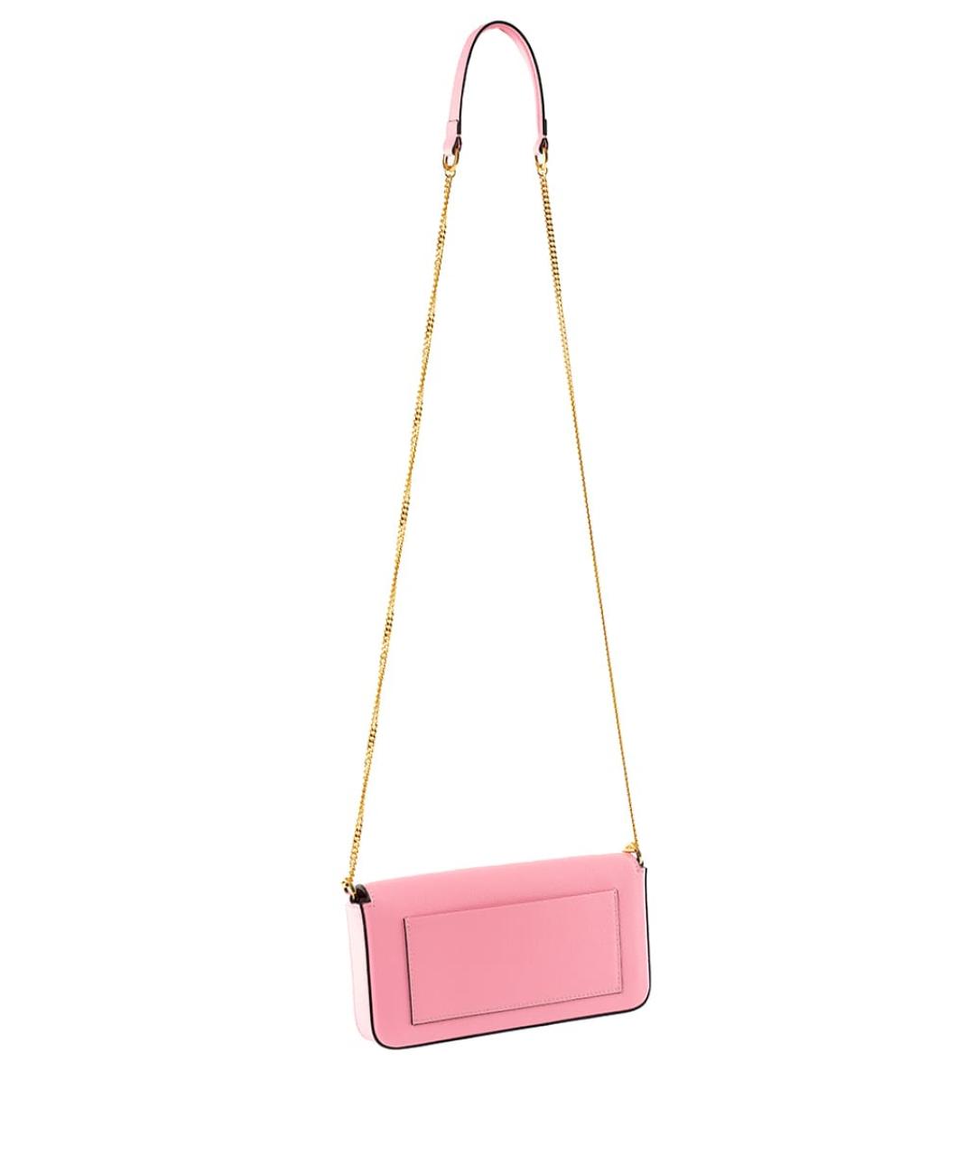 VALENTINO Розовая кожаная сумка через плечо, фото 2