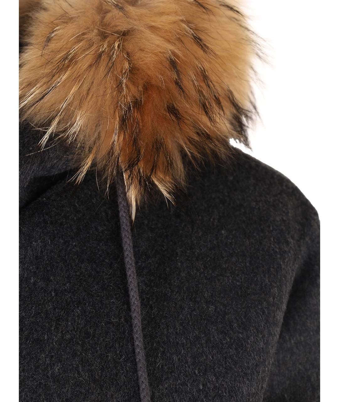 P.A.R.O.S.H. Антрацитовая шерстяная парка, фото 2