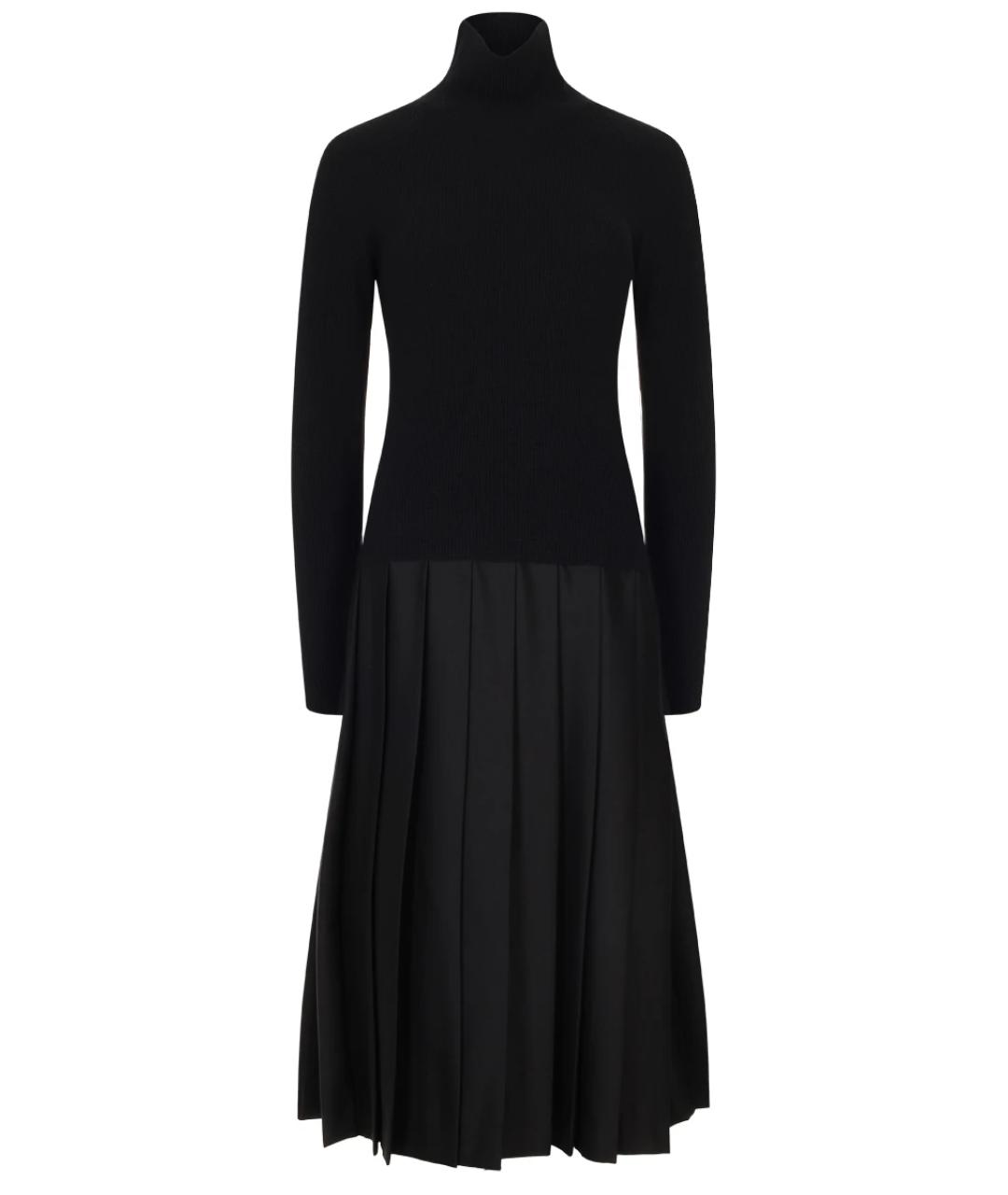 FABIANA FILIPPI Черное шерстяное повседневное платье, фото 1