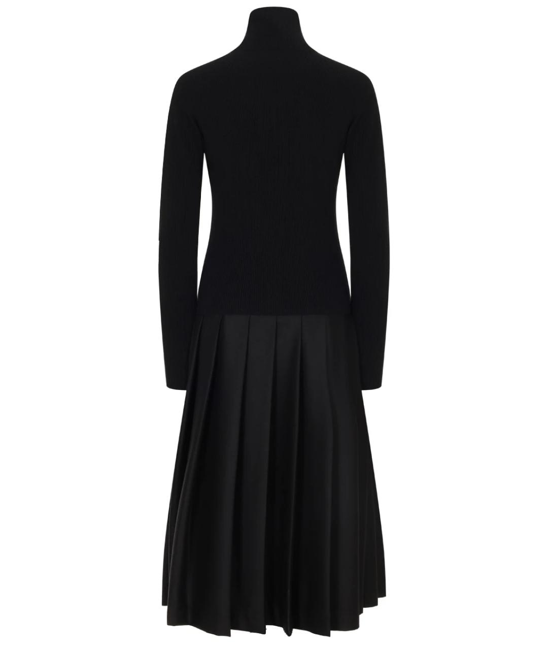 FABIANA FILIPPI Черное шерстяное повседневное платье, фото 2