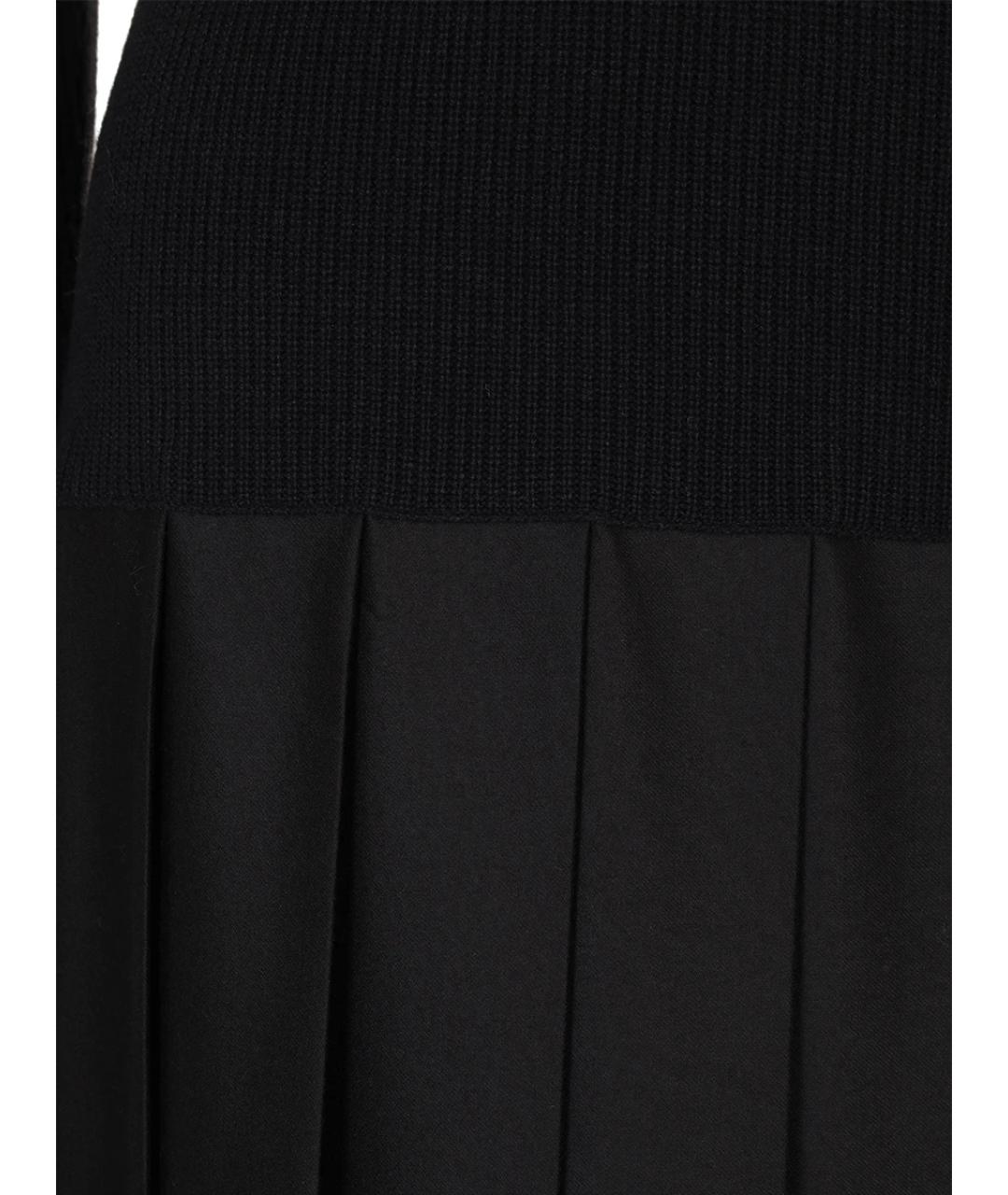 FABIANA FILIPPI Черное шерстяное повседневное платье, фото 3