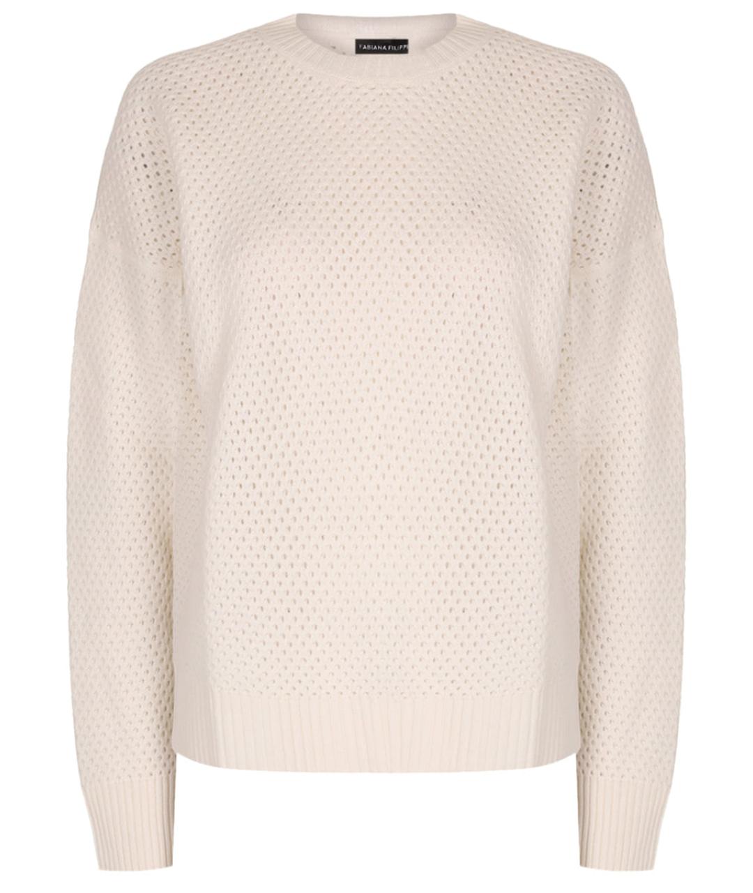 FABIANA FILIPPI Белый шерстяной джемпер / свитер, фото 1