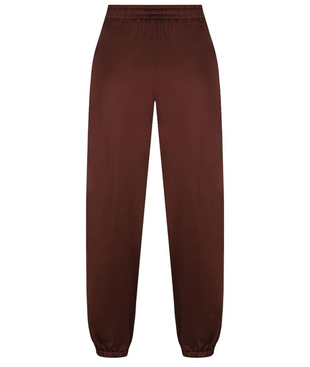 FABIANA FILIPPI Бордовые вискозные прямые брюки, фото 2