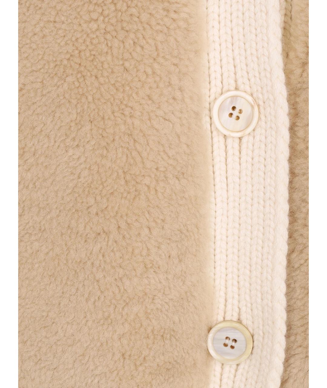FABIANA FILIPPI Бежевый шерстяной кардиган, фото 3