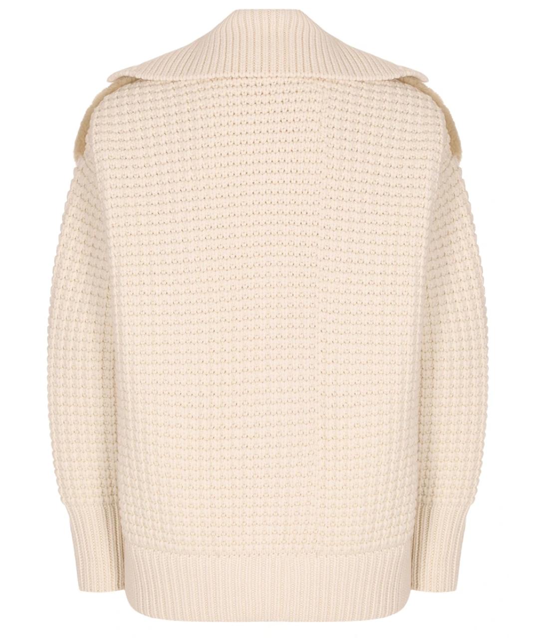 FABIANA FILIPPI Бежевый шерстяной кардиган, фото 2