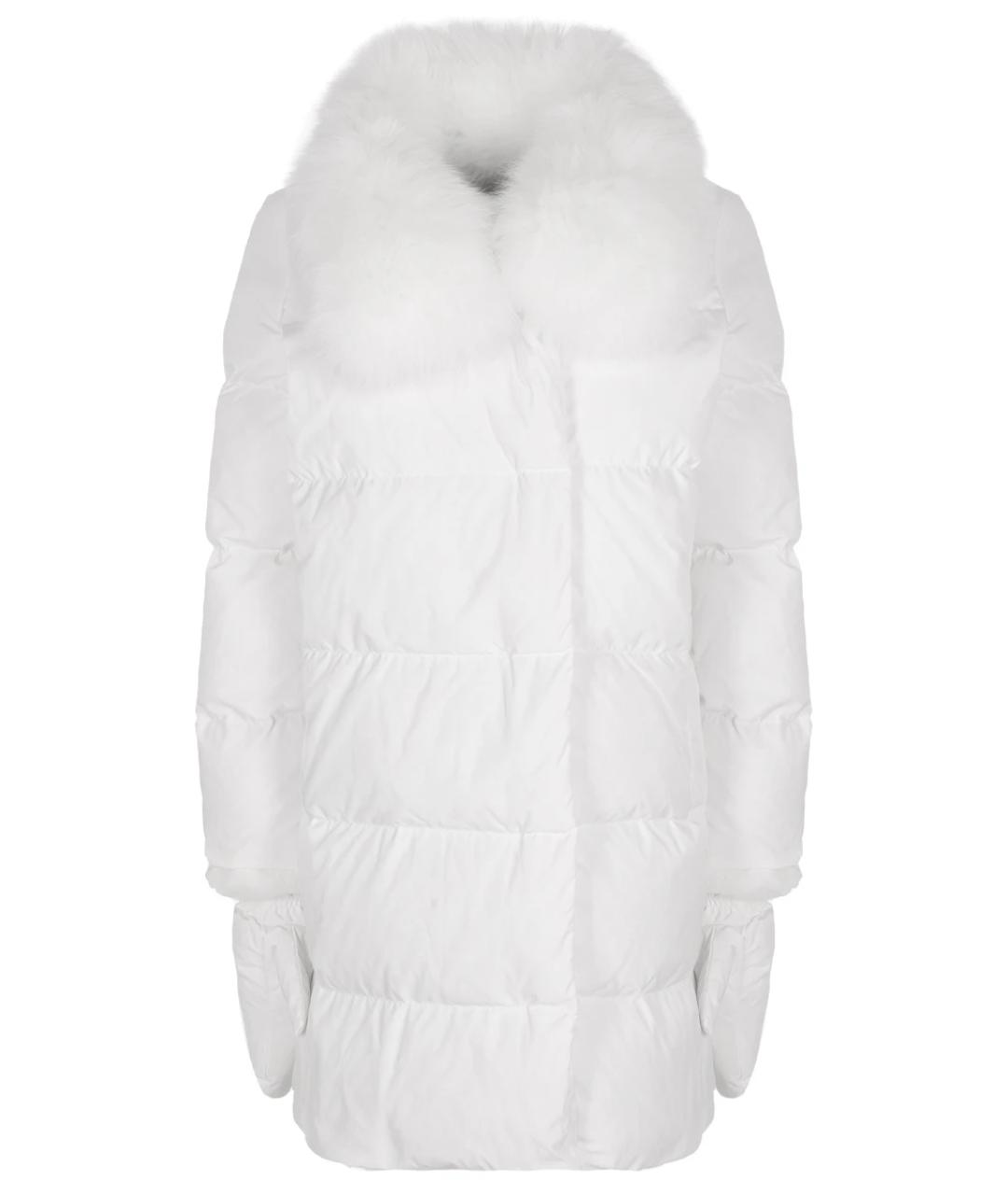 YVES SALOMON Белый полиэстеровый пуховик, фото 1