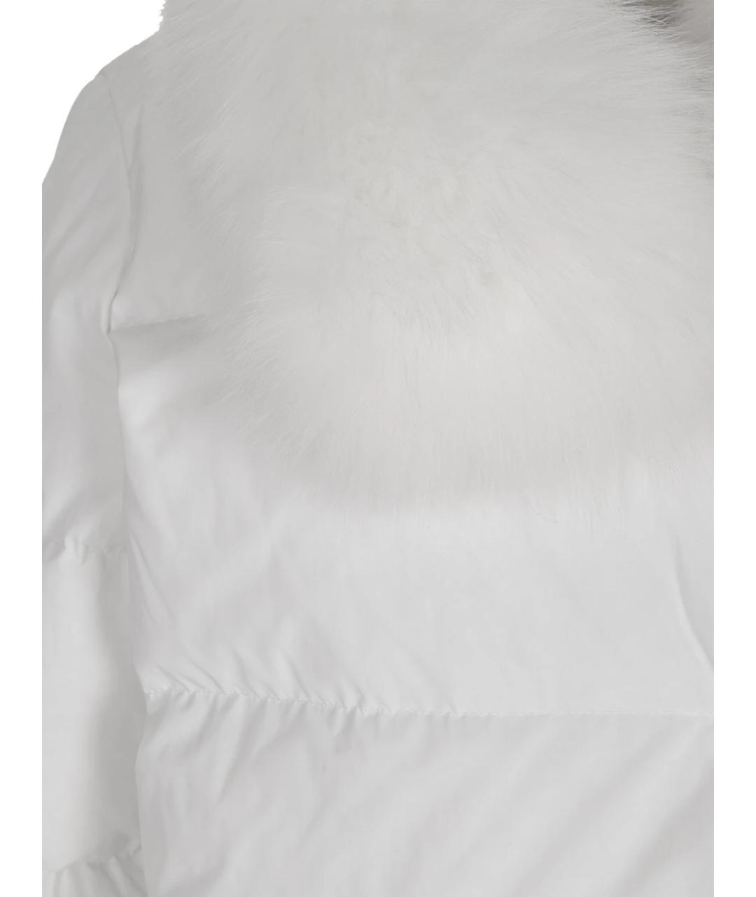 YVES SALOMON Белый полиэстеровый пуховик, фото 3