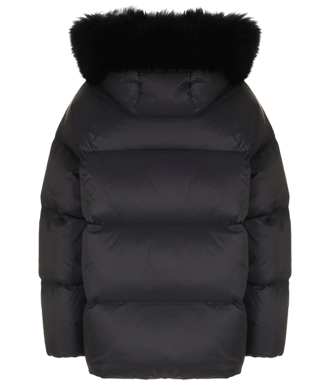 YVES SALOMON Черный полиамидовый пуховик, фото 2