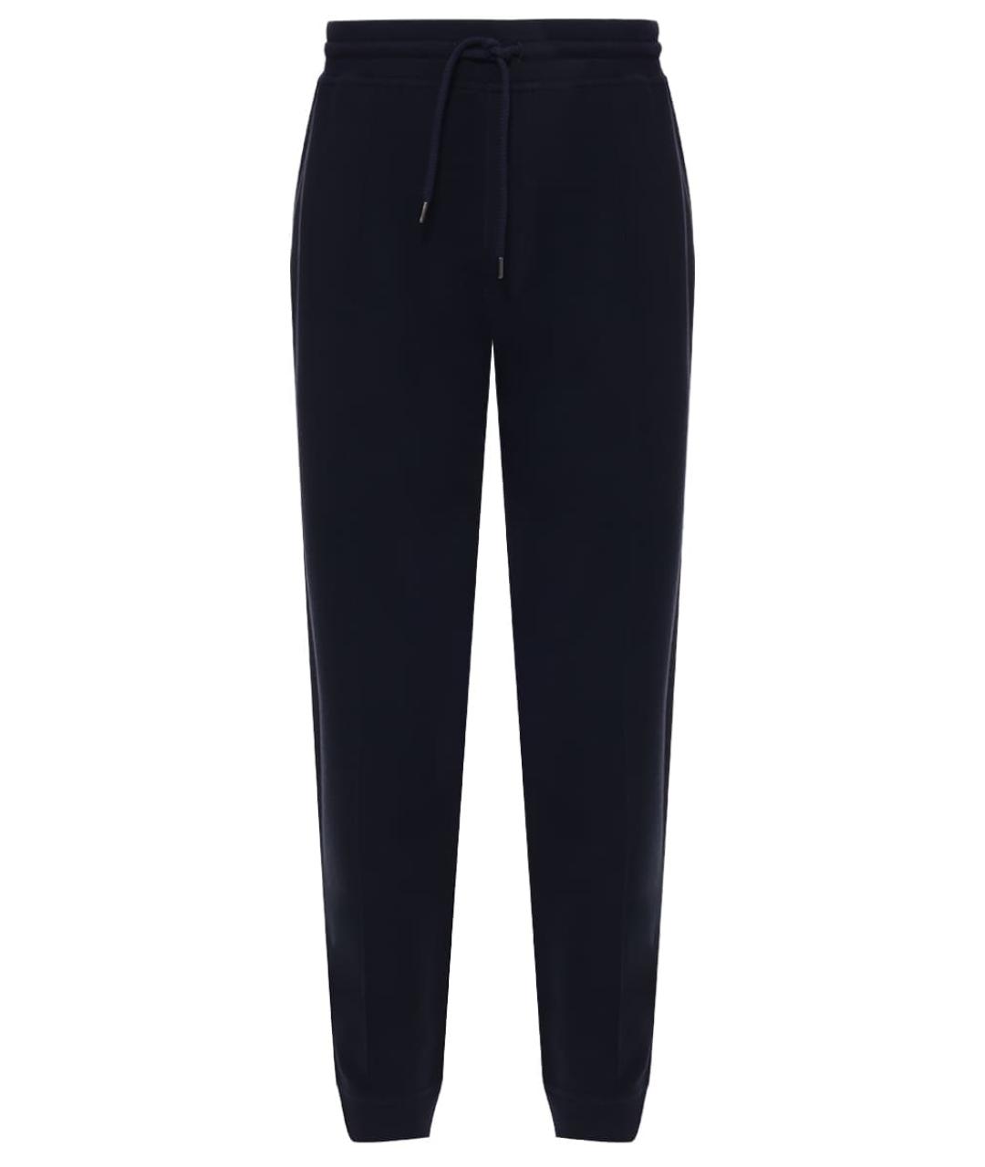 BRUNELLO CUCINELLI Синие хлопковые повседневные брюки, фото 1