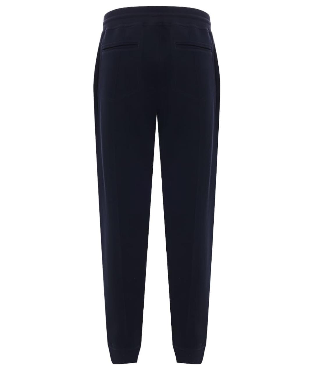 BRUNELLO CUCINELLI Синие хлопковые повседневные брюки, фото 2