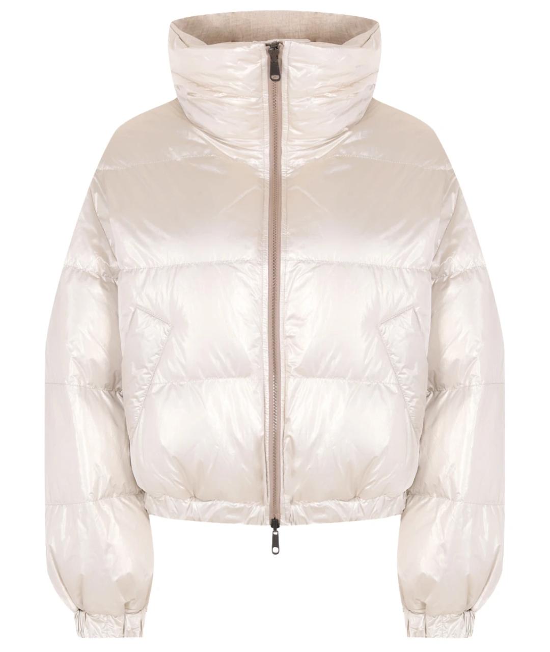 BRUNELLO CUCINELLI Белый полиэстеровый пуховик, фото 1