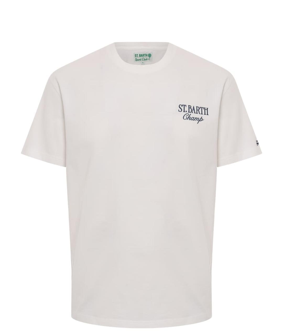 MC2 SAINT BARTH Белая хлопковая футболка, фото 1