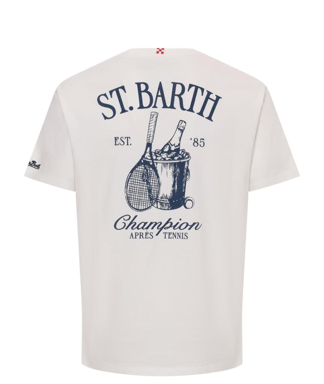 MC2 SAINT BARTH Белая хлопковая футболка, фото 2