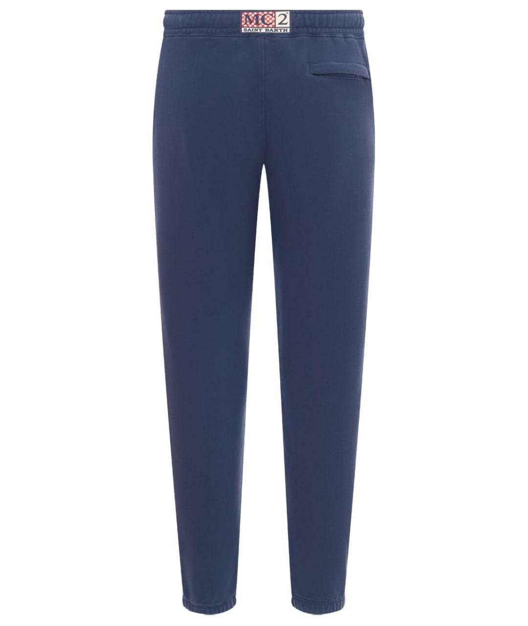 MC2 SAINT BARTH Синие хлопковые повседневные брюки, фото 2