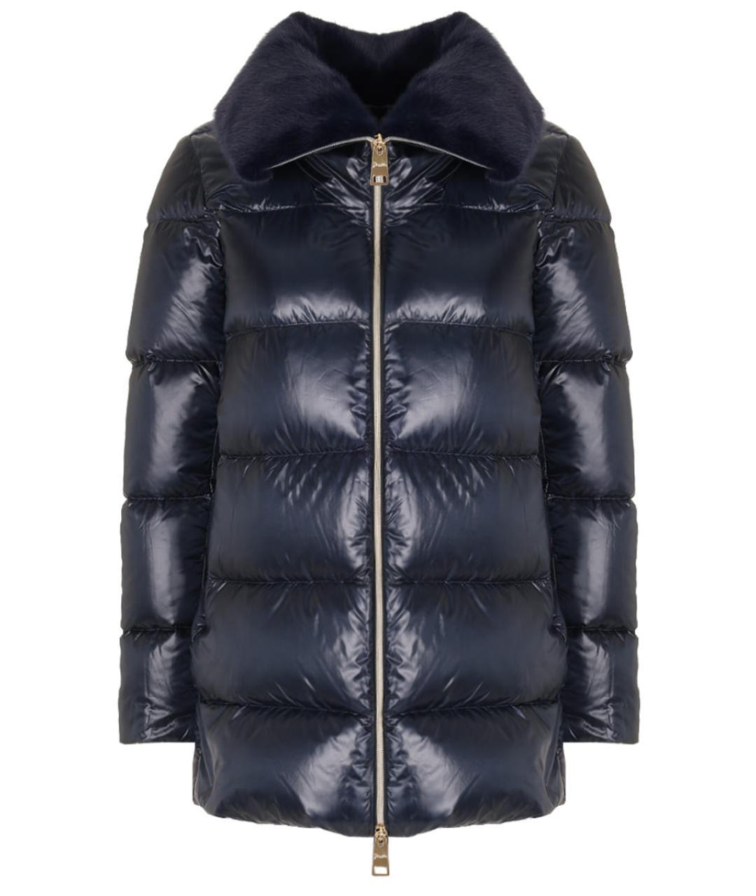 HERNO Синий полиамидовый пуховик, фото 1