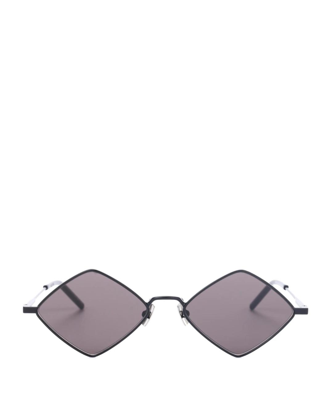 SAINT LAURENT Черные металлические солнцезащитные очки, фото 1