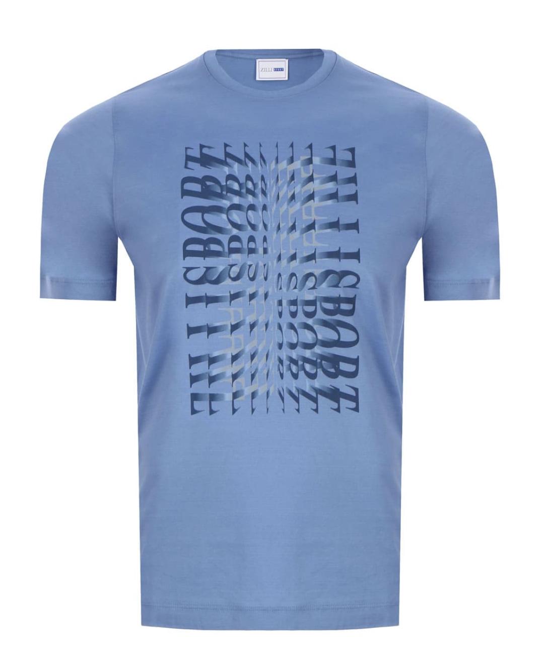 ZILLI Голубая хлопковая футболка, фото 1