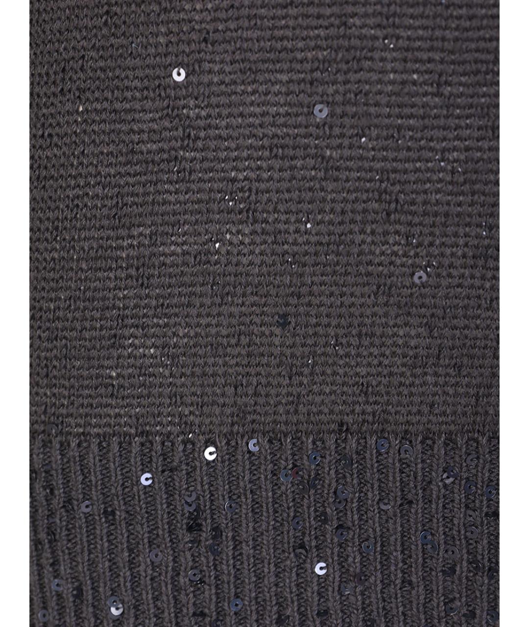 BRUNELLO CUCINELLI Серый льняной джемпер / свитер, фото 3