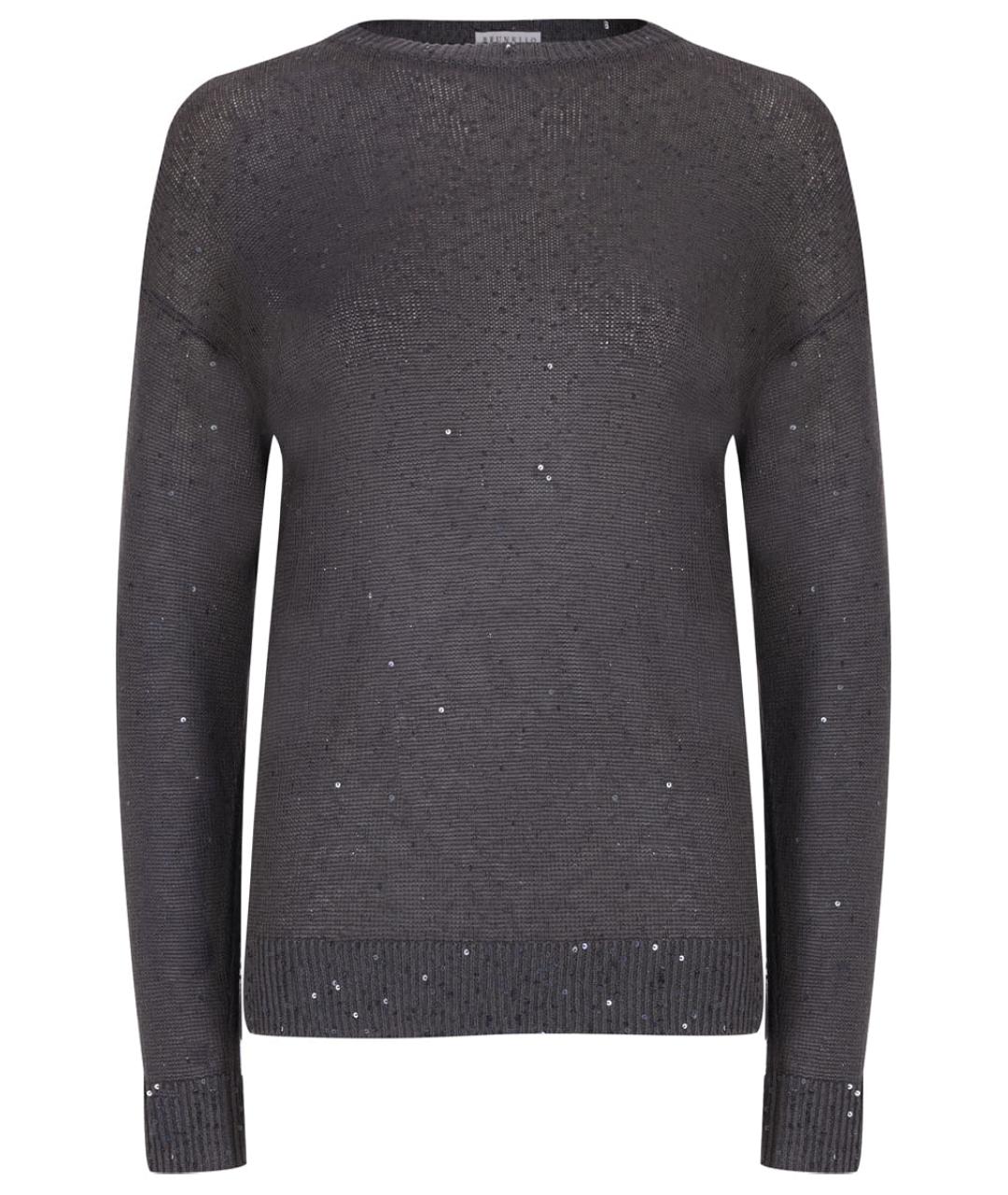 BRUNELLO CUCINELLI Серый льняной джемпер / свитер, фото 1