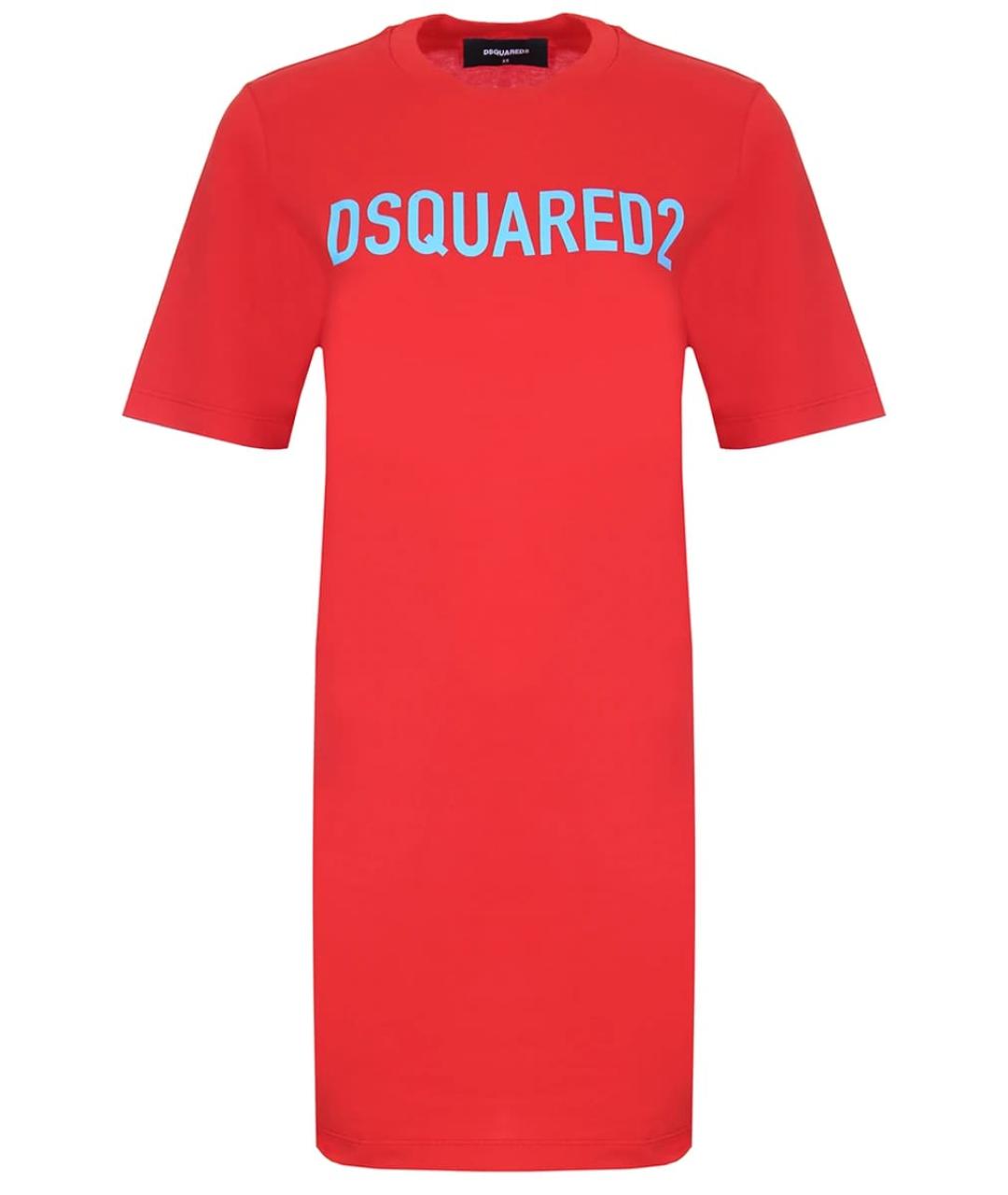 DSQUARED2 Красная хлопковая туника, фото 1