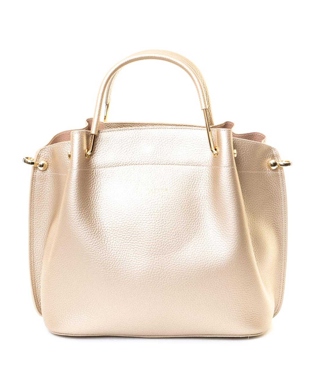 LANCASTER Золотая кожаная сумка тоут, фото 1