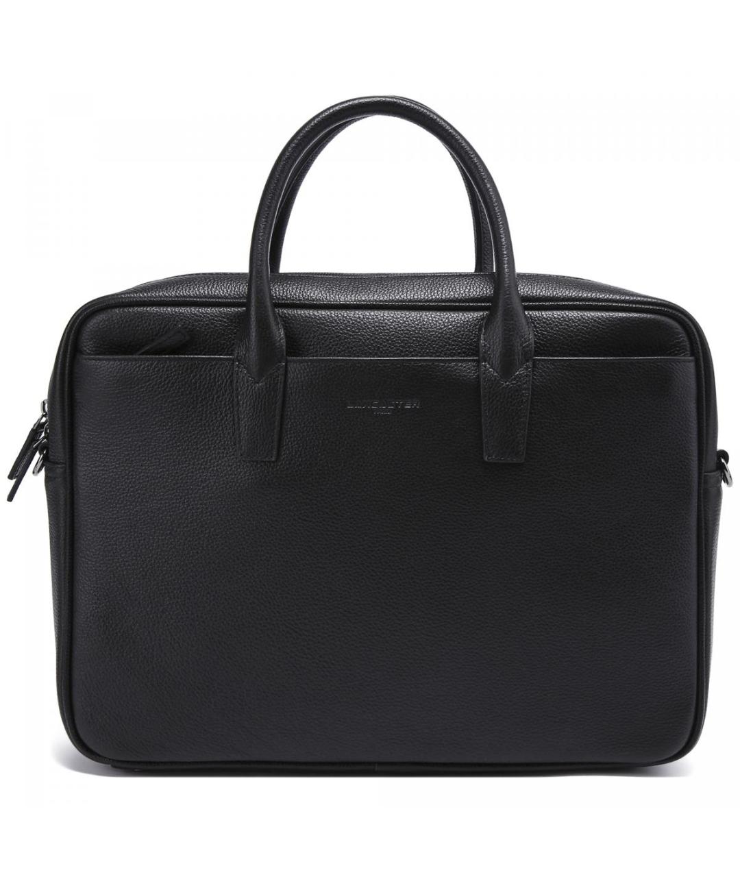 LANCASTER Черный кожаный портфель, фото 1