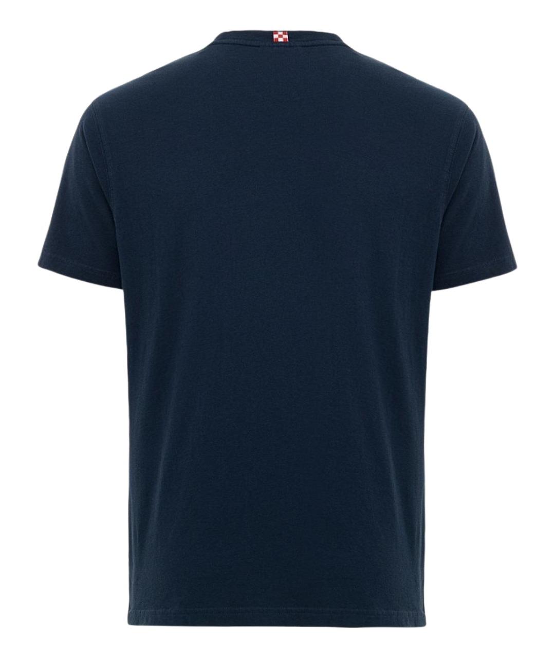 MC2 SAINT BARTH Синяя хлопковая футболка, фото 2