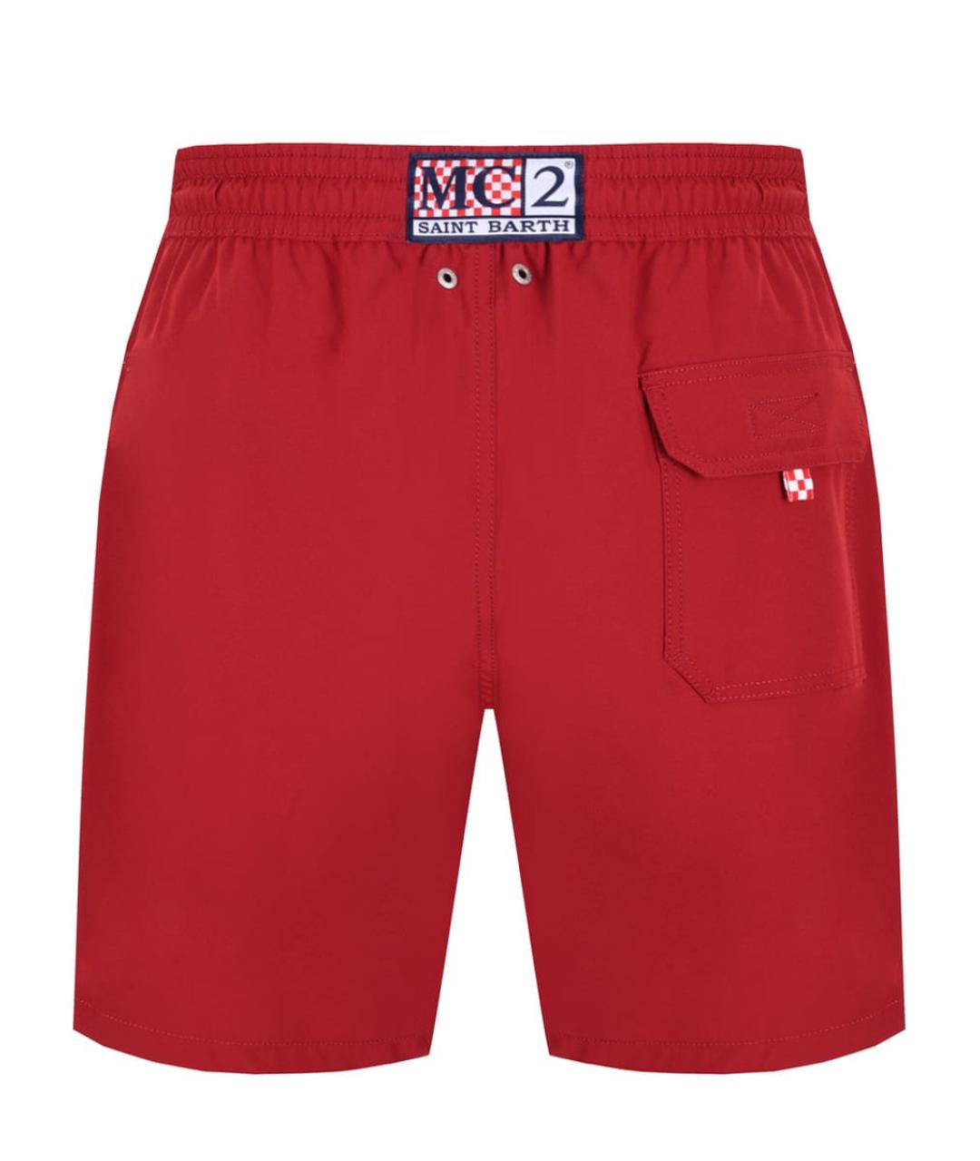 MC2 SAINT BARTH Бордовые полиэстеровые шорты, фото 2