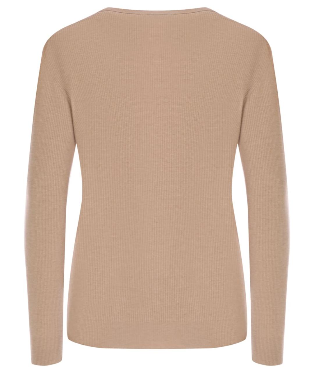 BRUNELLO CUCINELLI Бежевый кашемировый джемпер / свитер, фото 2