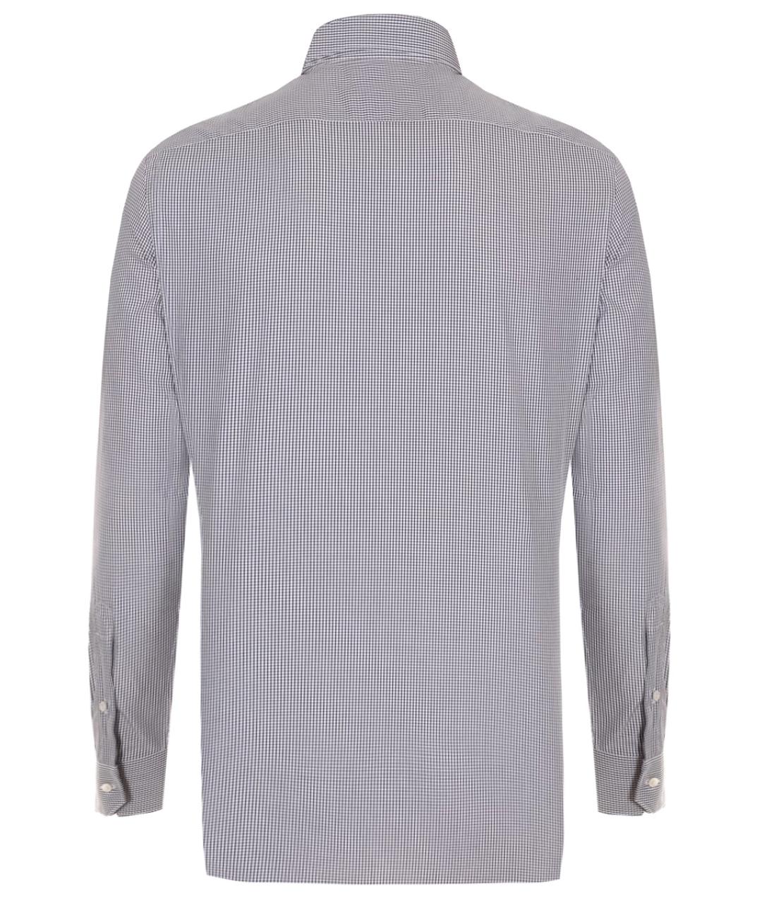 ZEGNA Серая хлопковая кэжуал рубашка, фото 2
