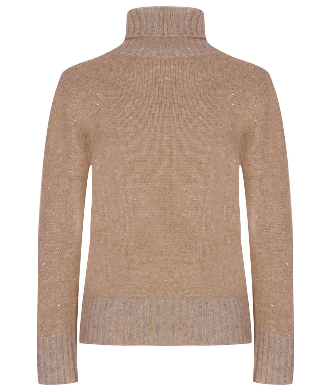 FABIANA FILIPPI Бежевый шерстяной джемпер / свитер, фото 2