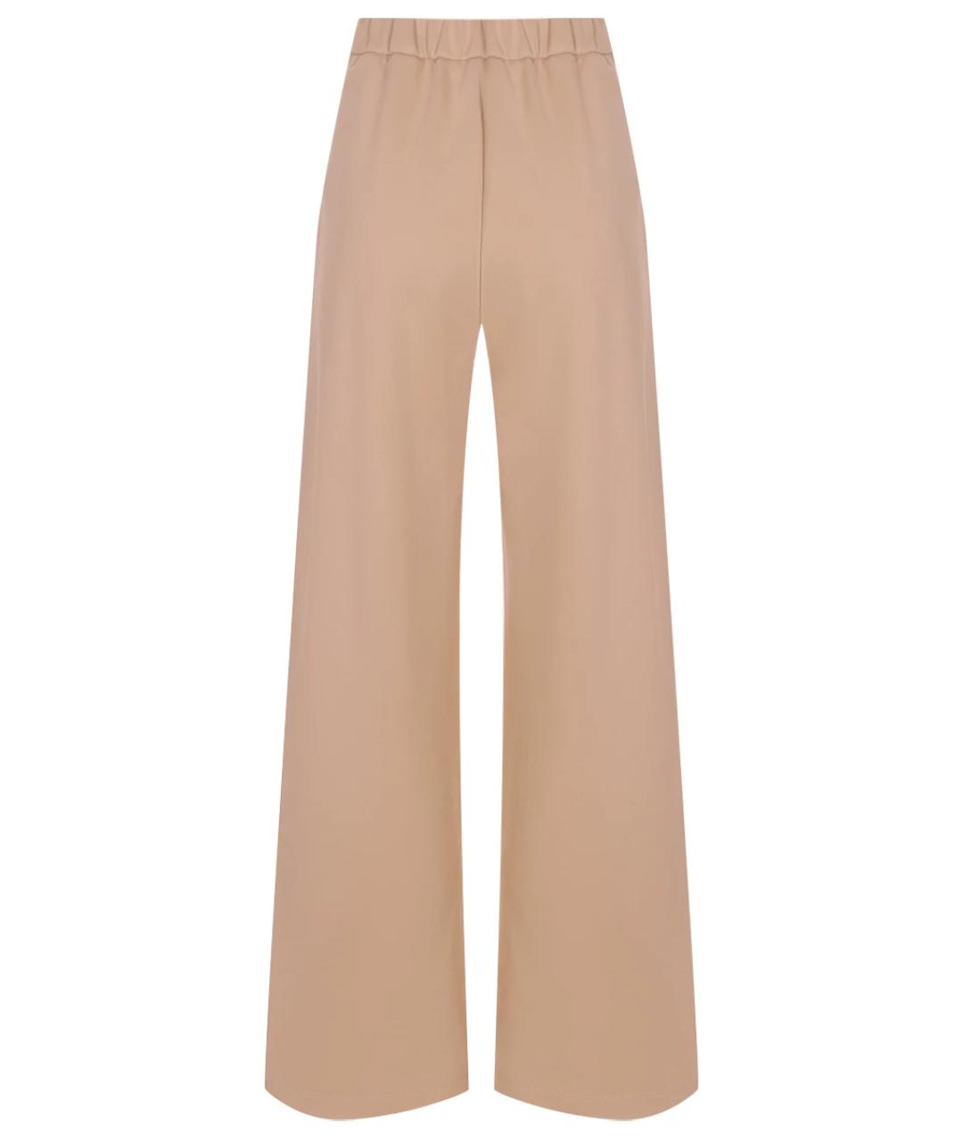 FABIANA FILIPPI Бежевые полиамидовые прямые брюки, фото 2