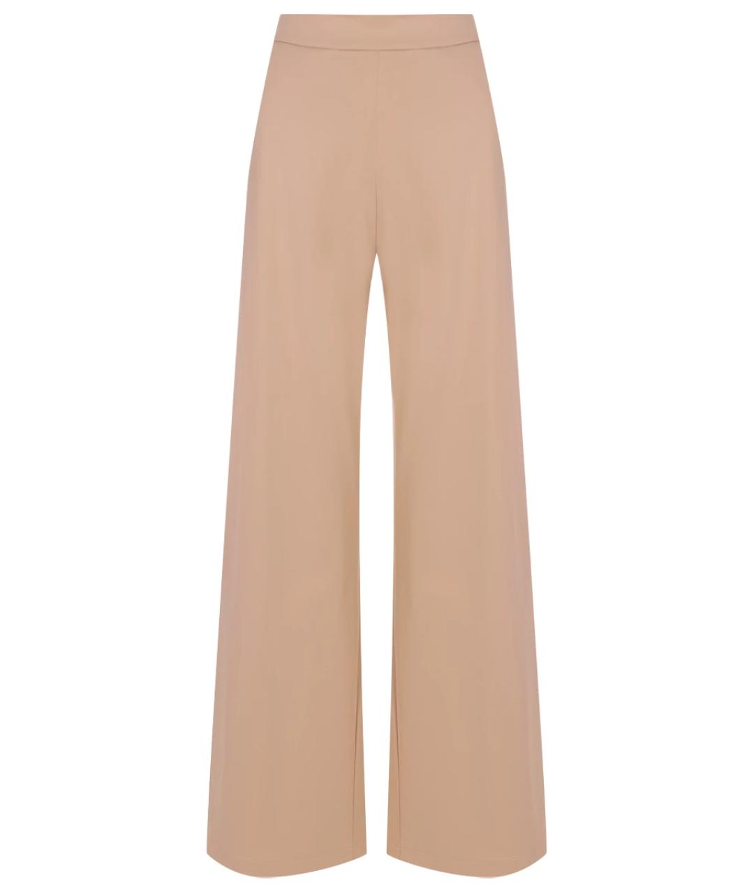 FABIANA FILIPPI Бежевые полиамидовые прямые брюки, фото 1