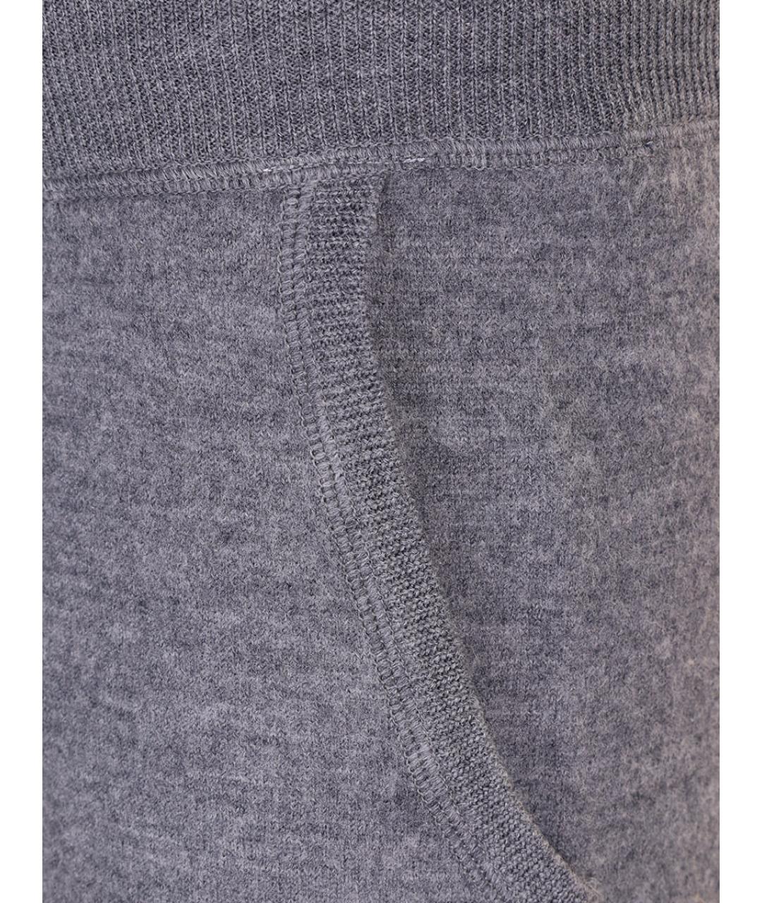 MC2 SAINT BARTH Серые шерстяные повседневные брюки, фото 3